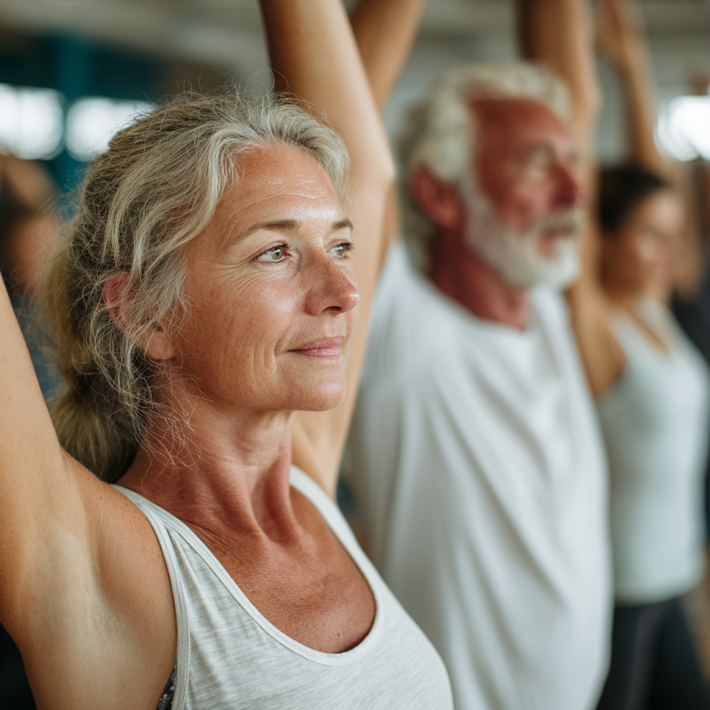 Mature individuals participating in wellness-focused exercise program